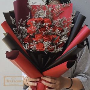 HER.FLORIST 15PCS Soap and Dried Flowers Bouquet / Buket Bunga Sabun dan Bunga Kering  Hadiah Kado