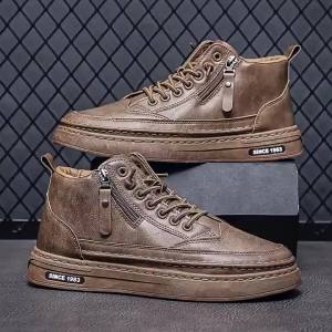 2025 Autumn Casual Mens Shoes Warm Sports Sneakers Zipper Korean Style Versatile Black Ankle Boots for Men [ Free Shipping ]