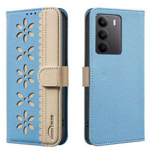 For OPPO Realme C75 C55 C53 Phone Case Lucky Grass Magnetic Leather Wallet Soft TPU Card Slot Flip Case Casing