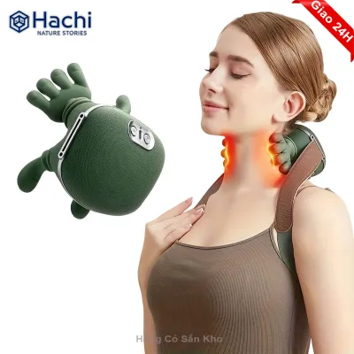 Máy mát xa mô phỏng bàn tay người N7 - Máy mát xa cổ đa chức năng sạc không dây có liệu pháp nhiệt và ánh sáng đỏ