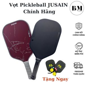 (Tặng Túi+Bóng +Quấn Cán) Vợt Pickleball Đúc Nguyên Khối JUSAIN Cao Cấp Giảm Tiếng Ồn Chuyên Thi Đấu