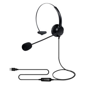 Noise Cancelling Over-Ear Headset for Customer Service Office Gaming Telemarketing Computer E-Sports Style
