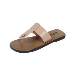 Fashion Womens Wear One finger Toe Flat Rubber Slipper 865