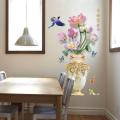 Decal dán tường bình hoa sen SK9328. Dễ dàng thi công và tháo bỏ phù hợp dán trên tất cả các bề mặt nhẵn mịn. 