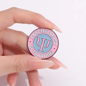 Psi Psychology Brooch Pin Medical Enamel Lapel Badge Jewelry Gift for Psychiatrist Doctor Nurse