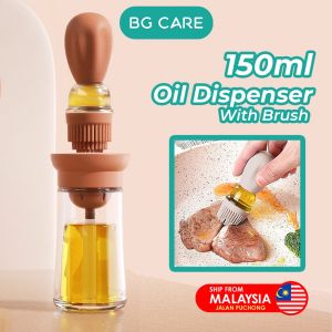 BG Care Kitchen Cooking Oil Dispenser Glass Bottle With Silicone Brush BBQ Botol Bekas Minyak Masak Dengan Berus