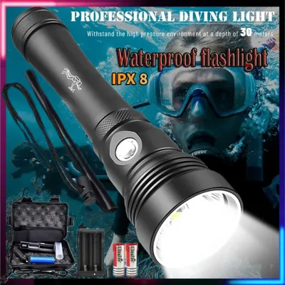 Scuba Diving LED Waterproof Rechargeable Flashlight(GD34)