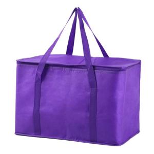 Aluminum Foil Lined Insulated Shopping Bag Collapsible Meal Prep Container With Secure Zipper Outdoor Dining Essential