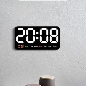 LUXURY GRADE Multi-functional Electronic Wall Clock Wall-mounted Temperature Date Digital LED Clocks  DST Display Table Clock