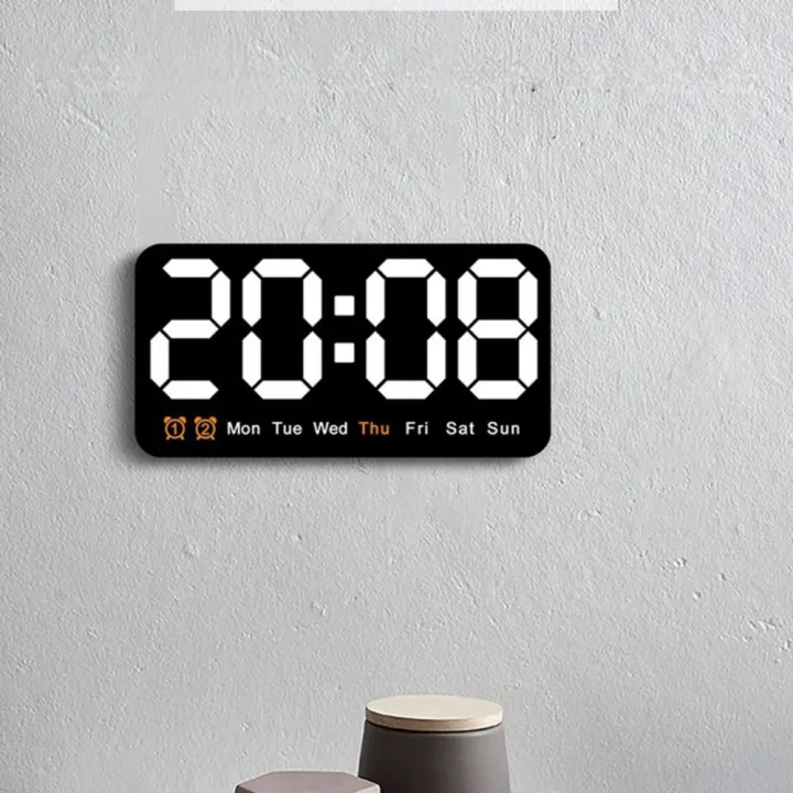 745 Clock X ADORNMENT Wall-mounted Electronic Wall Clock Multi-functional ...