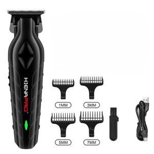 HIENA HYN-023 White Professional Hair Clipper Rechargeable Trimmer with Hair Clipper Scissors Set Heavy Duty