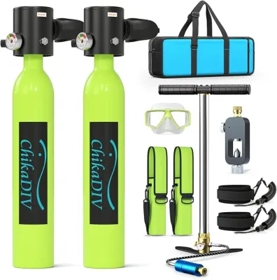 Mini Scuba tank xách tay lặn tank 0.5L phổi Tank cho lặn với Ống thở lặn tái sử dụng Scuba Diving Kit thiết bị dưới nước thở đào tạo cứu hộ khẩn cấp