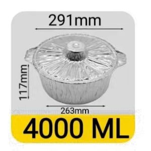 1150ML/2000ML/4000ML Air Frying Pan Special Paper Bowl Disposable Tinfoil Tray Aluminum Foil Bowl Oven Tin Foil Box