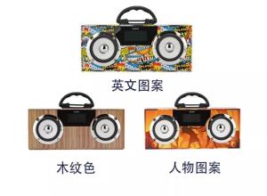 ลำโพงบลูทูธ Bluetooth รุ่น XQf-xc013 แสงสีเสียง ลำโพงไม้งานขายดี