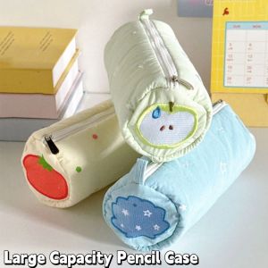 NO4 PANDA Embroidery Pencil Case Pouch Little Star Pillow Shape Desk Storage Bag INS Single Layer Makeup Lipstick Bag Students