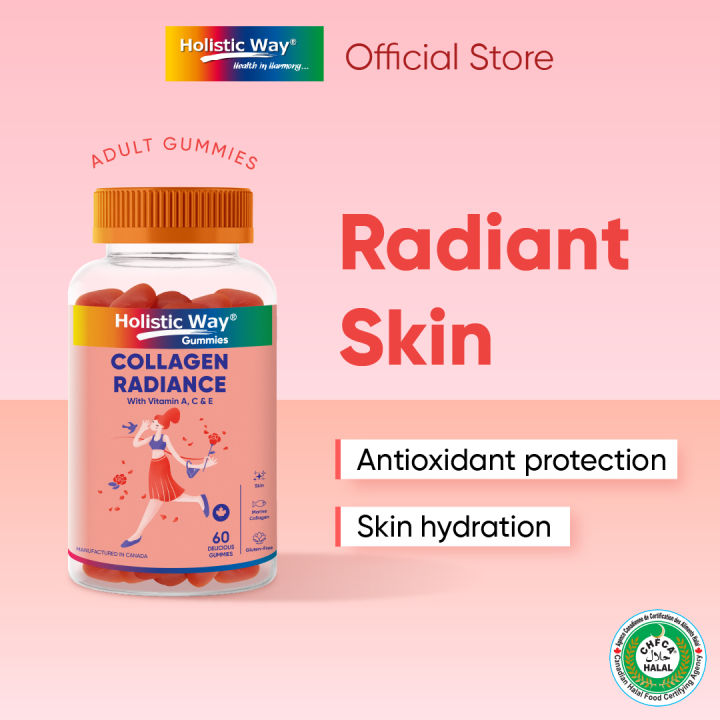 Holistic Way Collagen Radiance Gummies 60s • Halal • Skin, Hair & Nail ...