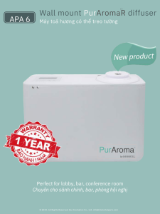 Máy Khuếch Tán Tinh Dầu PurAroma APA 6 - Công Nghệ Nano Khuếch Tán Siêu Âm