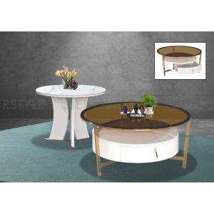 Vedourstyle Quality Designer 2in1 TV Cabinet & Coffee Table Set/ marble coffeetable 3in1 Kabinet TV Meja Kopi Almari TV