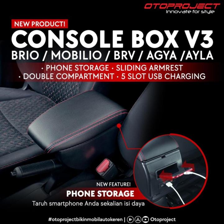 Console Consule Box Honda Brio All New Old Mobilio Brv Consul Armrest Arm Rest Tengah Original