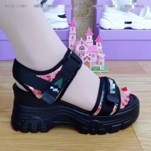 [Free Shipping] WomenS Sports Sandals 2026 New Summer Collection Thick-Soled Casual Height-Increasing Wedge Heel With Velcro Straps Fashionable For Outdoor Wear Beach Sandals For Women