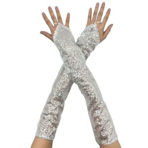 DFGFIN Fingerless Sequins Gloves Shining Vintage Dancing Gloves Fashion Punk Club Handwear Party Club