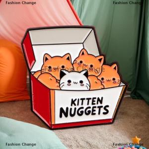 [COD] Fashion Change Kawaii Cat Enamel Pin Cartoon Raccoon Brooches On Clothes Badge Bag Clothes Lapel Woman Men Jewelry Gifts