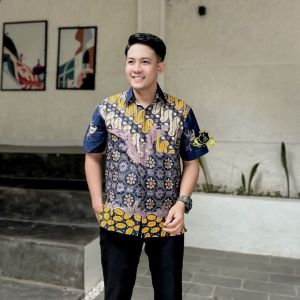 MIRAH BATIK - Tunik Kancing Depan - Atasan Baju Batik Wanita Modern - Tunik Jumbo Terbaru Mewah Seragam Murah M L XL XXL XXXL