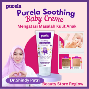 Purela Premium Soothing Baby Creme - Krim Tubuh & Wajah Bebas SLS untuk Kulit Sensitif Bayi 70g