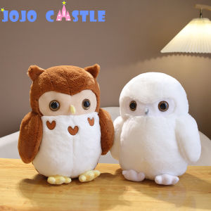 JOJO CASTLE 30/40cm Big Eyes Owl Wild Animal Plush Toy Stuffed Brown White Standing Bird Doll Plushie Peluche Kids Birthday Gift