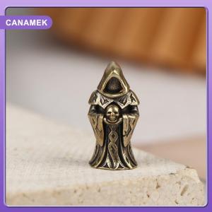 【CANAMEK】 Brass Skull Knife Beads for Paracord EDC Lanyard Pendant Outdoor Gear DIY Woven Accessory
