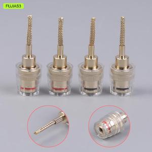 【E-WOITD】 2 4 cái đầu nối chốt chuối cái đến 2mm đầu cắm cáp Hifi đầu cắm dây đồng bện