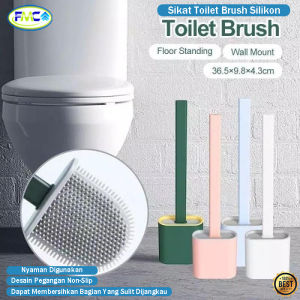Sikat Toilet Gagang Brush Silikon Pembersih Closet Kamar Mandi Premium Desain Non Slip