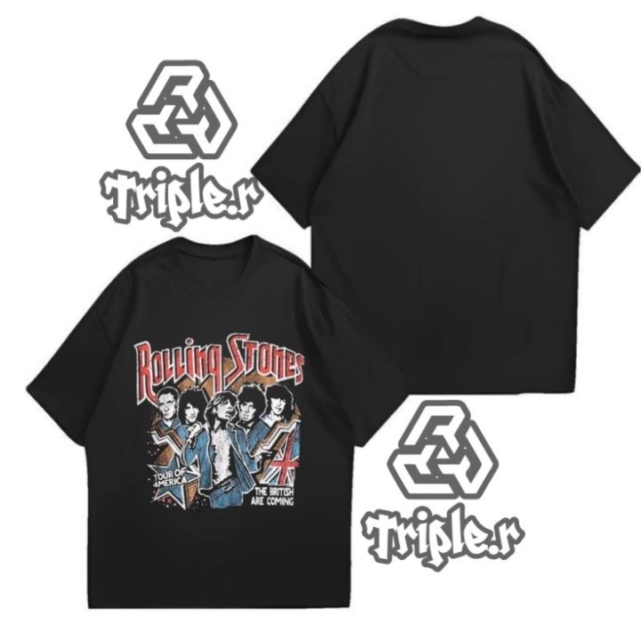 Kaos Rolling Stones Atasan Pria Wanita Oblong Soft