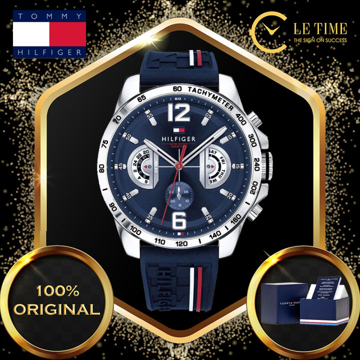 Authentic] Tommy Hilfiger Decker Chronograph Stainless Steel