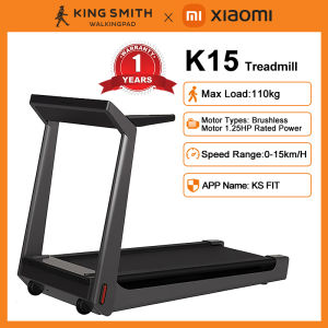 Xiaomi Treadmill Kingsmith Smart Foldable Treadmill K15 [Global Version KS Fit App 15km/h 1.25HP Brushless Motor CE Certified Floating Running Platform Shock Absorption 4% Fixed Incline 110kg Load Capacity LED Display Low Noise Home Gym Indoor