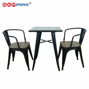 SAPPORO ARNED - Meja Makan Set | Meja Tolix Set | Dining Table Set