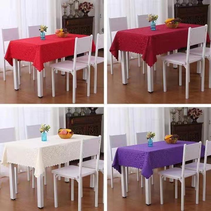 Rectangle Solid Color Vinyl TableCloth Easy Care Table Cover 68 Lazada PH