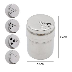 มัลติฟังก์ชั่น ขวดผงพริกไทยสแตนเลส เครื่องปรุงต่าง ๆ ฝาปรับช่องโรยเครื่องปรุงได้ 3 ระดับ G3548