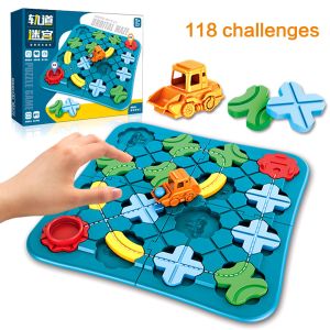 Educational Board Puzzle Game Road Builder Toys Montessori Educational Smart STEM Puzzles Game for Kids