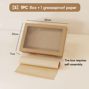 SG Specool® Disposable Kraft Paper Platter Picnic Box for Party Camping Takeaway Afternoon Tea Bento BBQ