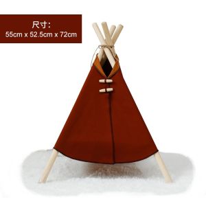 BLESSEDLY Portable Pine Teepee Tenant for Pets Camping Tent Pet Bed / Pet Tent For Cat Dog Rabbit