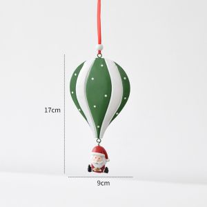 NAELIN Sắt Đồ trang trí khinh khí cầu Đỏ Xanh Trắng Vòng treo dây chuyền ông già Noel Lễ hội Bền bỉ Điểm nhấn cây thông Noel Cây thông Noel