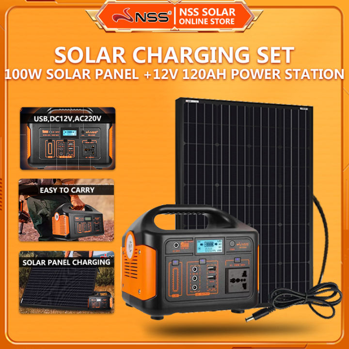 NSS 500W Portable Solar Generator 120000mah Large Capacity Power