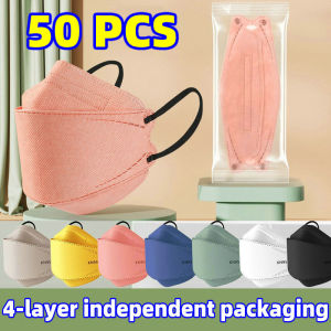 Independently packaged face mask Morandi color four layer high aesthetic Korean version fish mouth type kn95 máscara cubrebocas2026