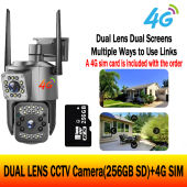 BUY1TAKE1 V380 Pro Outdoor CCTV Dual Lens Camera NO WIFI Needed Waterproof Wireless Ip Security Camera Night Vision Two-way Audio Video Playback 4G Surveillance