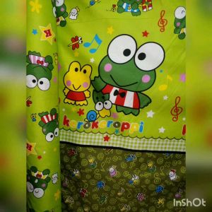 Kain bahan Polimicro Disperse Microtex Meteran Motif Kropi 50CM x 240CM