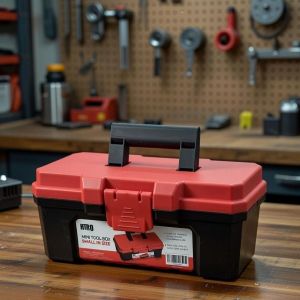 HYRO MINI TOOL BOX SMALL IN SIZE RED AND BLACK COLOR 20 cm (L) x 10 cm (W) x 10 cm (H)