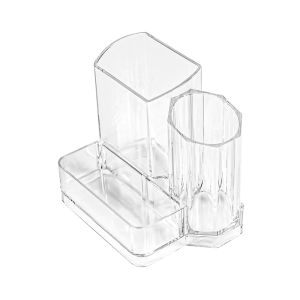 Layer Cosmetic Organizers Box With Removable Dividers Moisture Resistant Clear Makeup Storage