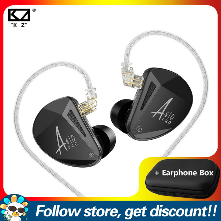 KZ AS10 PRO In-Ear Monitor Earbuds Add Faaeal Portable PU Square
