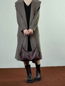 Da bò thuộc thảo mộc lớp đầu tiên thoải mái hobo Túi Túi đeo vai nữ da thật dung tích lớn phong cách thường ngày có thể đeo chéo